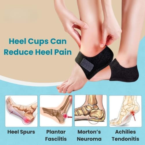 Heel Protectors for Achilles Tendonitis, Plantar Fasciitis, Heel Spurs Relief, Breathable Air Holes Design
