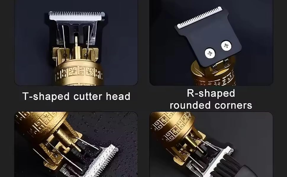 Stylish Golden USB Rechargeable Trimmer with Free Digital Watch