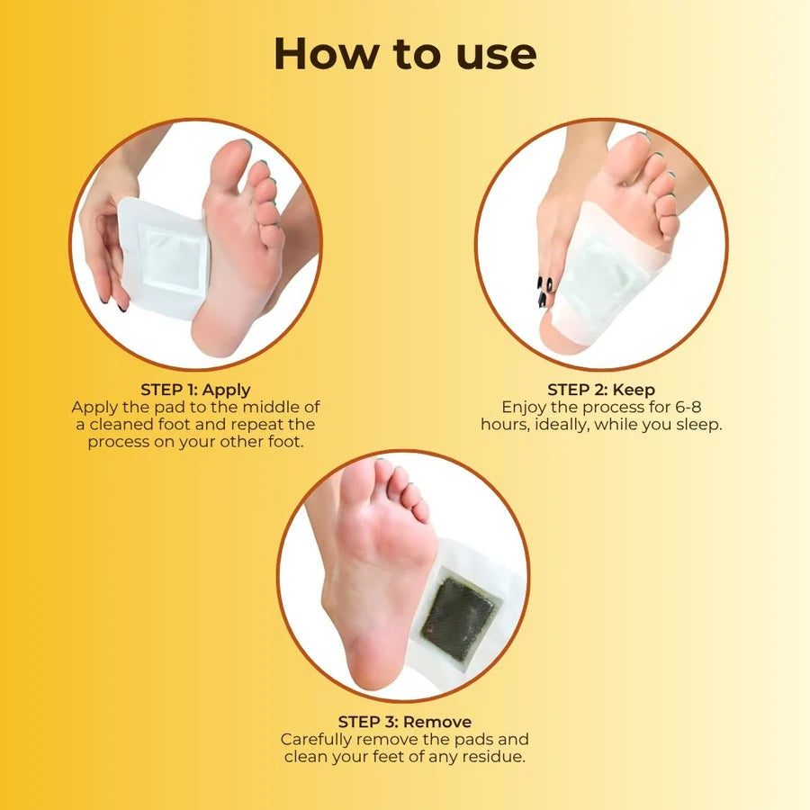100% Merbal & Gentle Ingredient Detox Foot Patch RG (1 BOX = 20 PATCHES-BUY 1 GET 2 FREE)