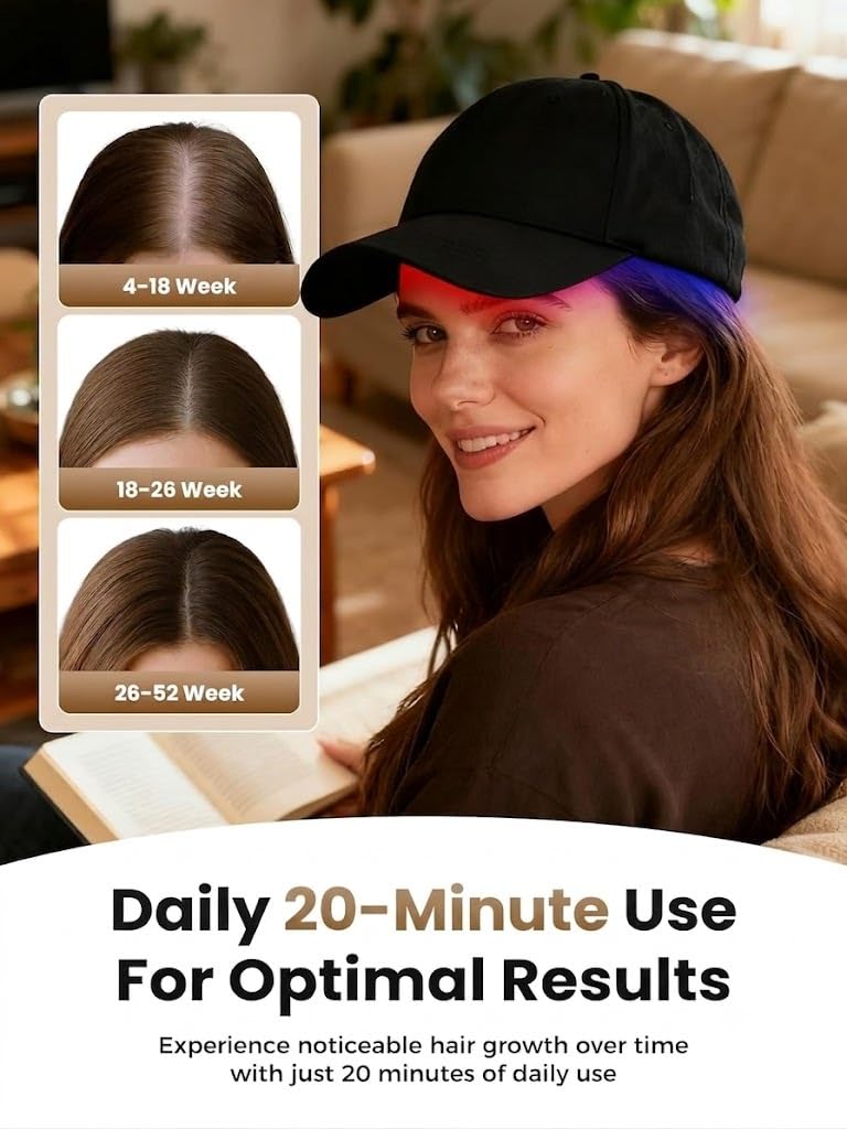 Therapy Cap | Fight Hair Loss | Regrow Thicker Hair Red Light Therapy Hair Cap