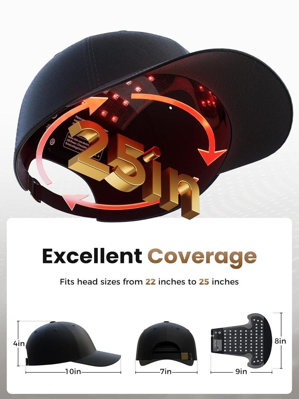 Therapy Cap | Fight Hair Loss | Regrow Thicker Hair Red Light Therapy Hair Cap