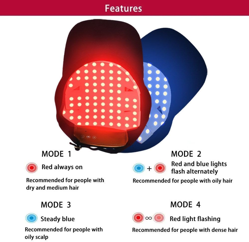 Therapy Cap | Fight Hair Loss | Regrow Thicker Hair Red Light Therapy Hair Cap
