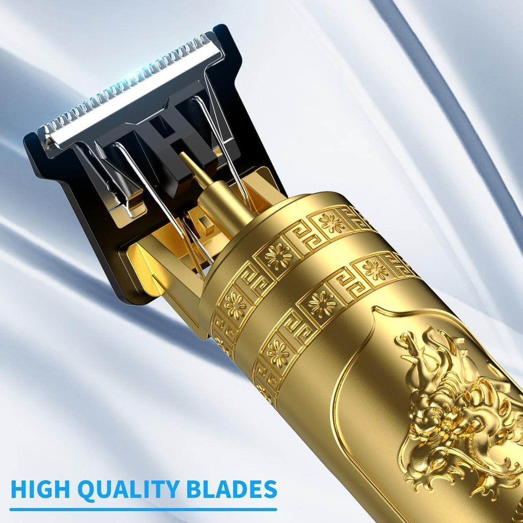 Stylish Golden USB Rechargeable Trimmer with Free Digital Watch