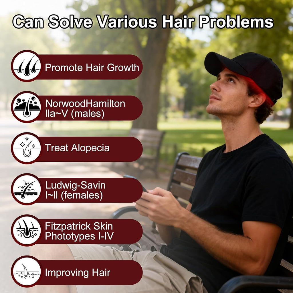 Therapy Cap | Fight Hair Loss | Regrow Thicker Hair Red Light Therapy Hair Cap