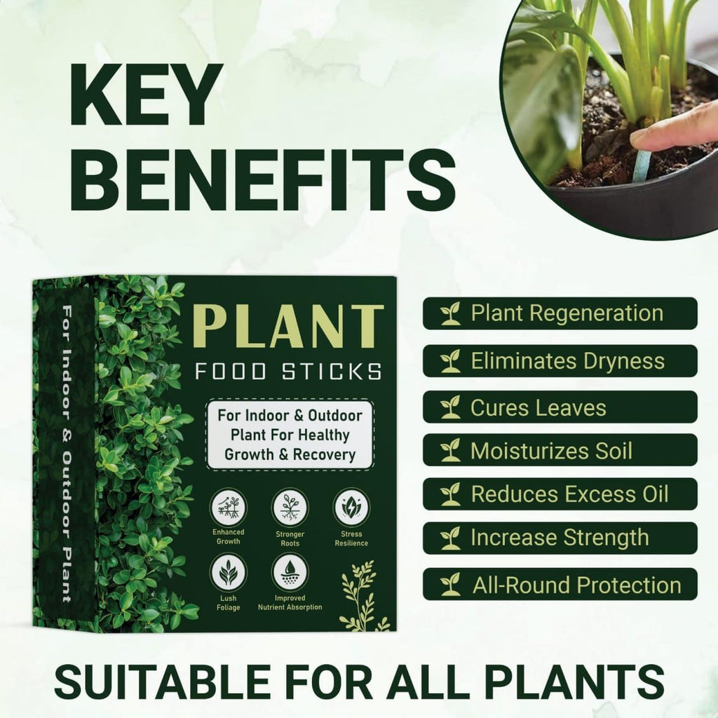 Plant Food Fertilizer Sticks For All Home Garden Indoor & Outdoor Plants | Plant Growth Booster, fertilizer For Plants