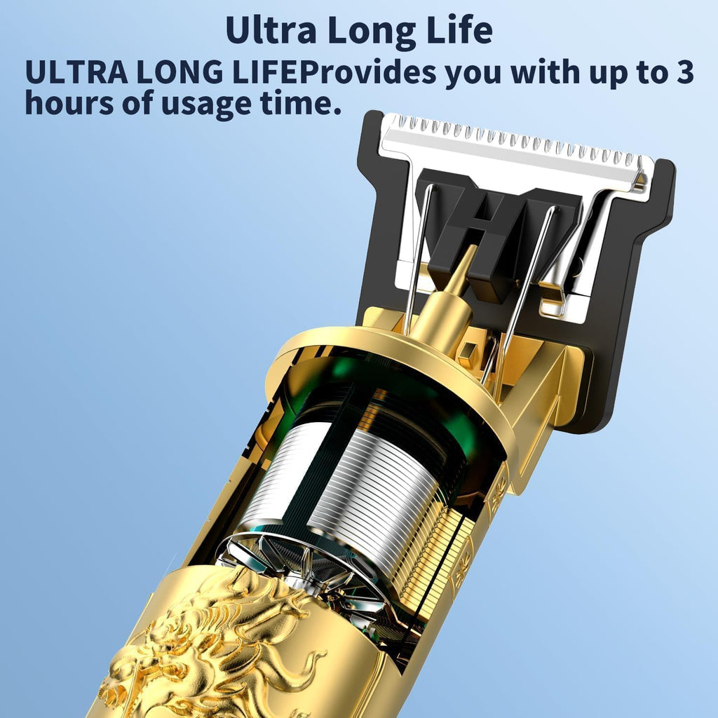 Stylish Golden USB Rechargeable Trimmer with Free Digital Watch