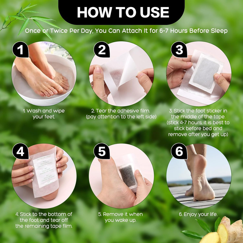 100% Merbal & Gentle Ingredient Detox Foot Patch RG (1 BOX = 20 PATCHES-BUY 1 GET 2 FREE)