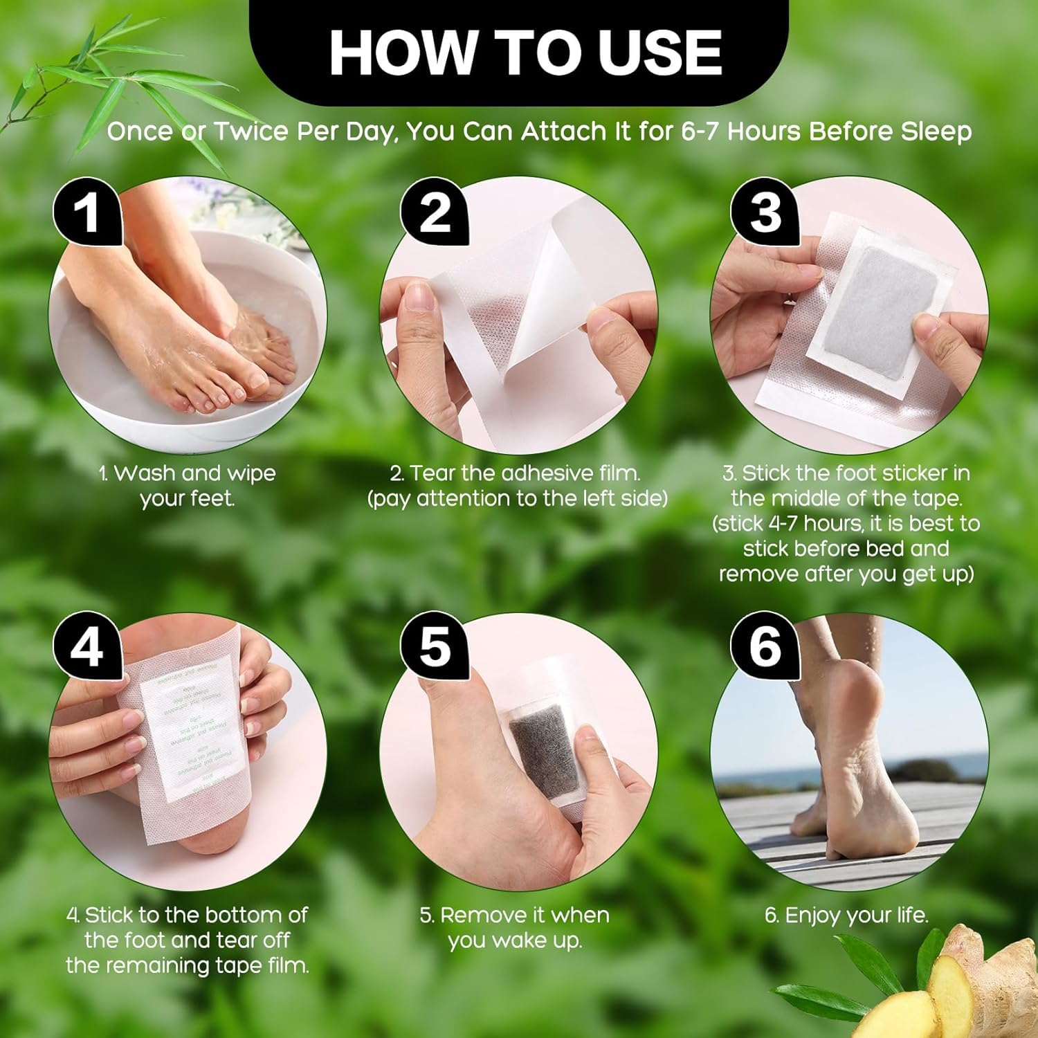 100% Merbal & Gentle Ingredient Detox Foot Patch RG (1 BOX = 20 PATCHES-BUY 1 GET 2 FREE)