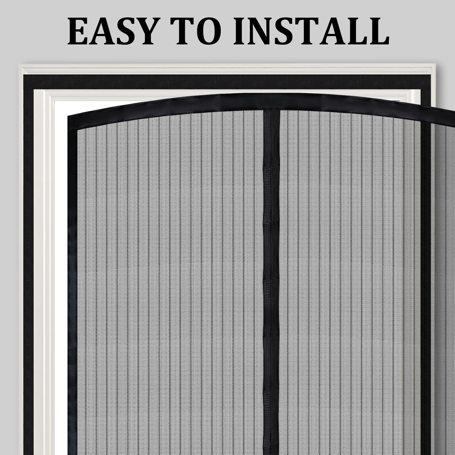 Mosquito Door Net for Auto-Closing Insect Screen/Curtain to Keep Mosquito & Flies Out, Kids & Pet Friendly (Height - 210 cm) One Size Fits all Door Type